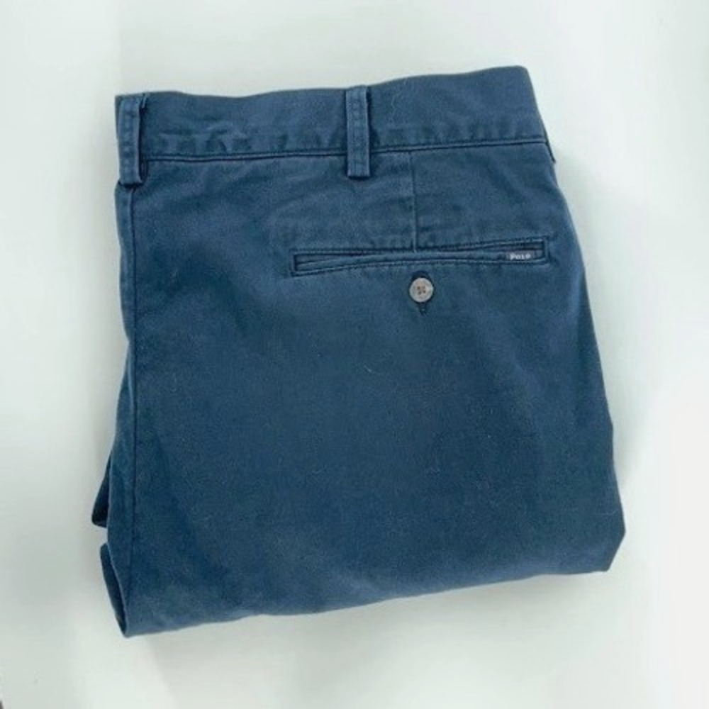 Polo Ralph Lauren Chino Pants Mens 38x31 Blue Slim Fit Casual Work